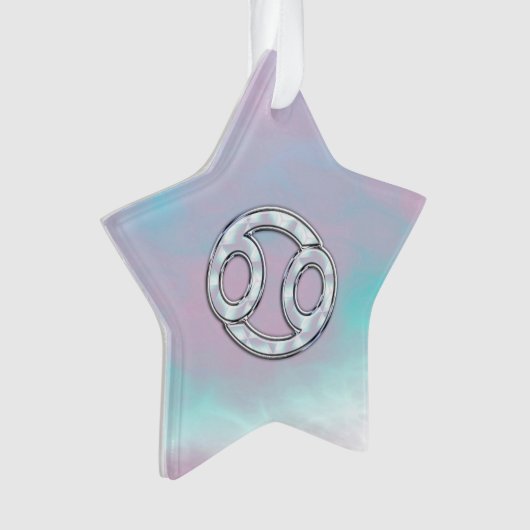 真珠の母スタイルがんシンボル星占い オーナメント (正面)