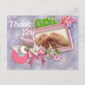 真珠の母与えはベビーガールへの誕生 ポストカード (正面)