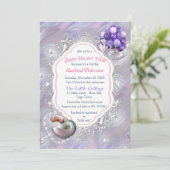 真珠の母与えはベビーガールへの誕生 招待状 (スタンド正面)