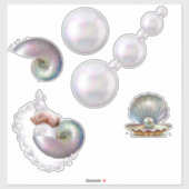 真珠の母与えはベビー真珠に誕生。 シール (シート)