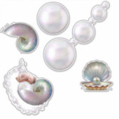 真珠の母与えはベビー真珠に誕生。 シール (正面)