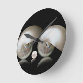 真珠の母 ラウンド壁時計 (傾斜)