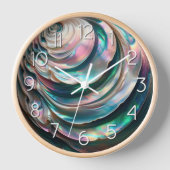 真珠の母 壁時計 (正面)