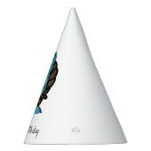 真珠の水彩入りレインボーマーメイド パーティーハット (右)