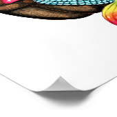 真珠の水彩入りレインボーマーメイド ポスター (角)