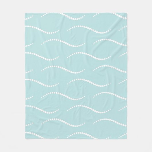 真珠の波 フリースブランケット (正面)