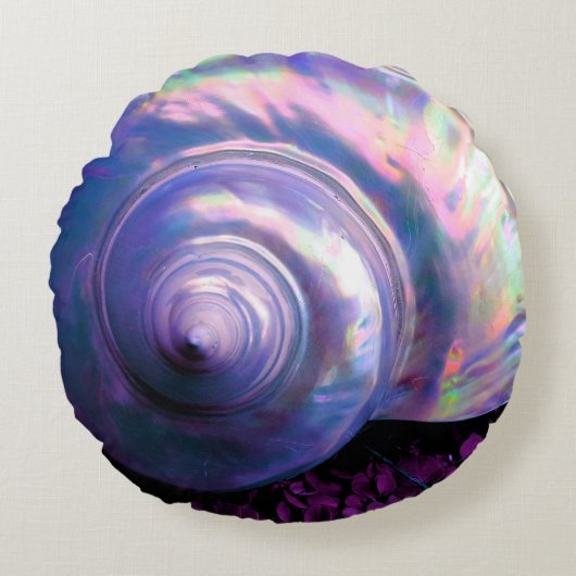 真珠の海の熱帯性乳白色の母親 ラウンドクッション (正面)