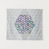 真珠の生命アワビの貝の花 タペストリー (正面(横))