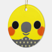 真珠の男性のコクチエルの顔 セラミックオーナメント (左)