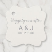 真珠の白い銀の後は幸せに続結婚く フェイバータグ (正面)