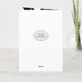 真珠の白黒の花柄 カード (裏面)