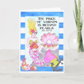 真珠の知恵のパーソナライズされた誕生日カード カード (正面)