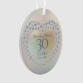真珠の結婚式30周年記念フォト オーナメント (正面)
