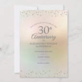 真珠の結婚記念日30周年ハートの紙吹雪 セーブザデート (正面)