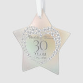 真珠の結婚30周年記念 オーナメント (正面)