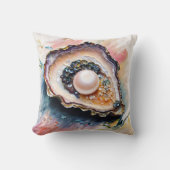 真珠の絵を描牡蠣 クッション (正面)