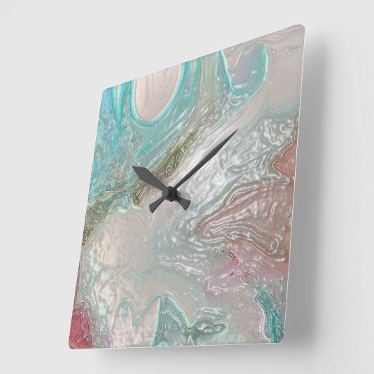 真珠の美しい壁塊の精神 スクエア壁時計 (傾斜)
