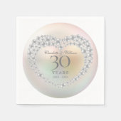 真珠の美しい結婚30周年記念 スタンダードカクテルナプキン (正面)