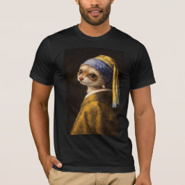 真珠の耳飾りのフェレット Tシャツ