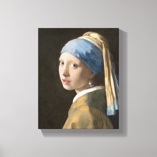 真珠の耳飾りの少女 - ヨハネス・フェルメール キャンバスプリント (正面)
