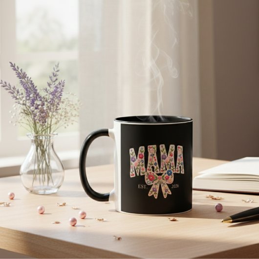 真珠の花のママ バーシティ マザーフッド アート マグカップ