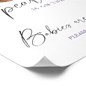 真珠の貝殻の赤ちゃんシャワーベビーは甘い ポスター (角)