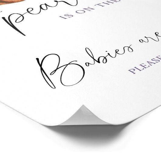 真珠の貝殻の赤ちゃんシャワーベビーは甘い ポスター (角)