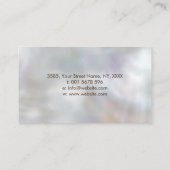 真珠の贅沢な金ゴールドそして紫色の蝶 名刺 (裏面)