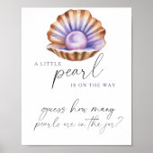 真珠の赤ちゃんシャワー何個の真珠を推測 ポスター (正面)