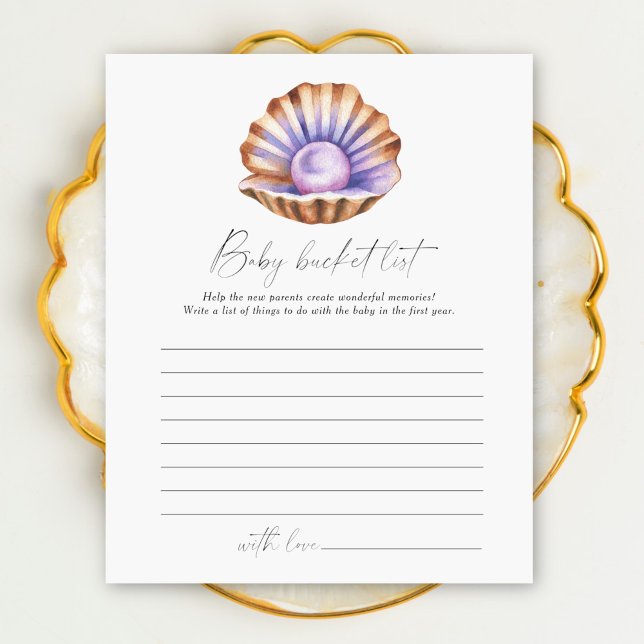 真珠の赤ちゃんシャワー – ベビーバケットリストゲーム (クリエイターアップロード済み)