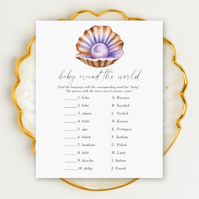 真珠の赤ちゃんシャワー – 世界のゲームの周りのベビー (クリエイターアップロード済み)