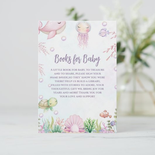 真珠の赤ん坊のシャワーを海中に持って来る エンクロージャーカード (スタンド正面)