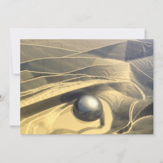 真珠の金ゴールド サンキューカード (正面)