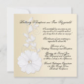 真珠の金属シャンペンを持つかわいらしいエンボスのPosy 招待状 (正面)