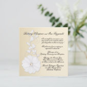 真珠の金属シャンペンを持つかわいらしいエンボスのPosy 招待状 (スタンド正面)