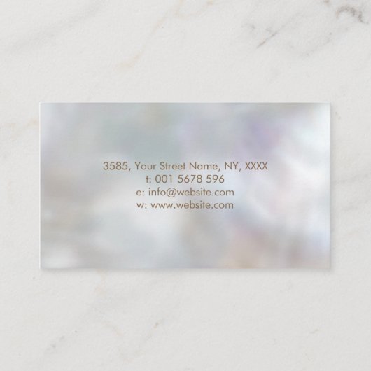 真珠の霊気の治療の記号そして教訓の金ゴールド 名刺 (裏面)