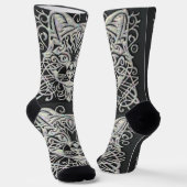 真珠の靴下の黒母 ソックス (傾斜あり)