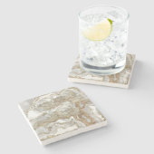 真珠の黄金の木の母 ストーンコースター (横)