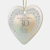 真珠の30周年記念フォト セラミックオーナメント (左)