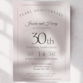 真珠の30周年記念結婚式 招待状