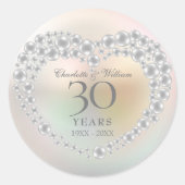 真珠の30周年記念 ラウンドシール (正面)