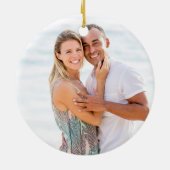 真珠の30回目結婚記念日の写真 セラミックオーナメント (裏面)