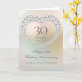 真珠の30回目結婚記念日 カード (黄色い花)