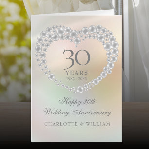 真珠の30回目結婚記念日 カード