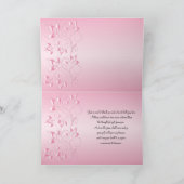 真珠のLoveknotの黒く、ピンクのサンキューカード サンキューカード (内部)