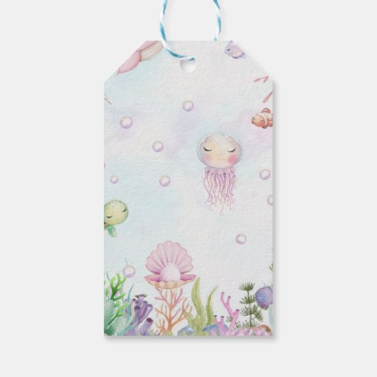 真珠は途中ベビーシャワーギフトラベル ギフトタグ (裏面)