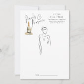 真珠は、ドレスブライダルシャワーゲームカードを推測 招待状 (正面)