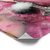 真珠を使ったピンクのドレスを着た愛らしい猫 ポスター (角)