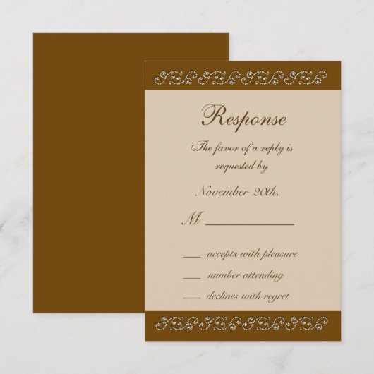 真珠アイシングonモカRSVP 出欠カード (正面/裏面)