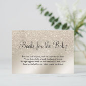 真珠アイボリーグリッターグラデーションは本の赤ちゃんシャワーをもたらす エンクロージャーカード (スタンド正面)